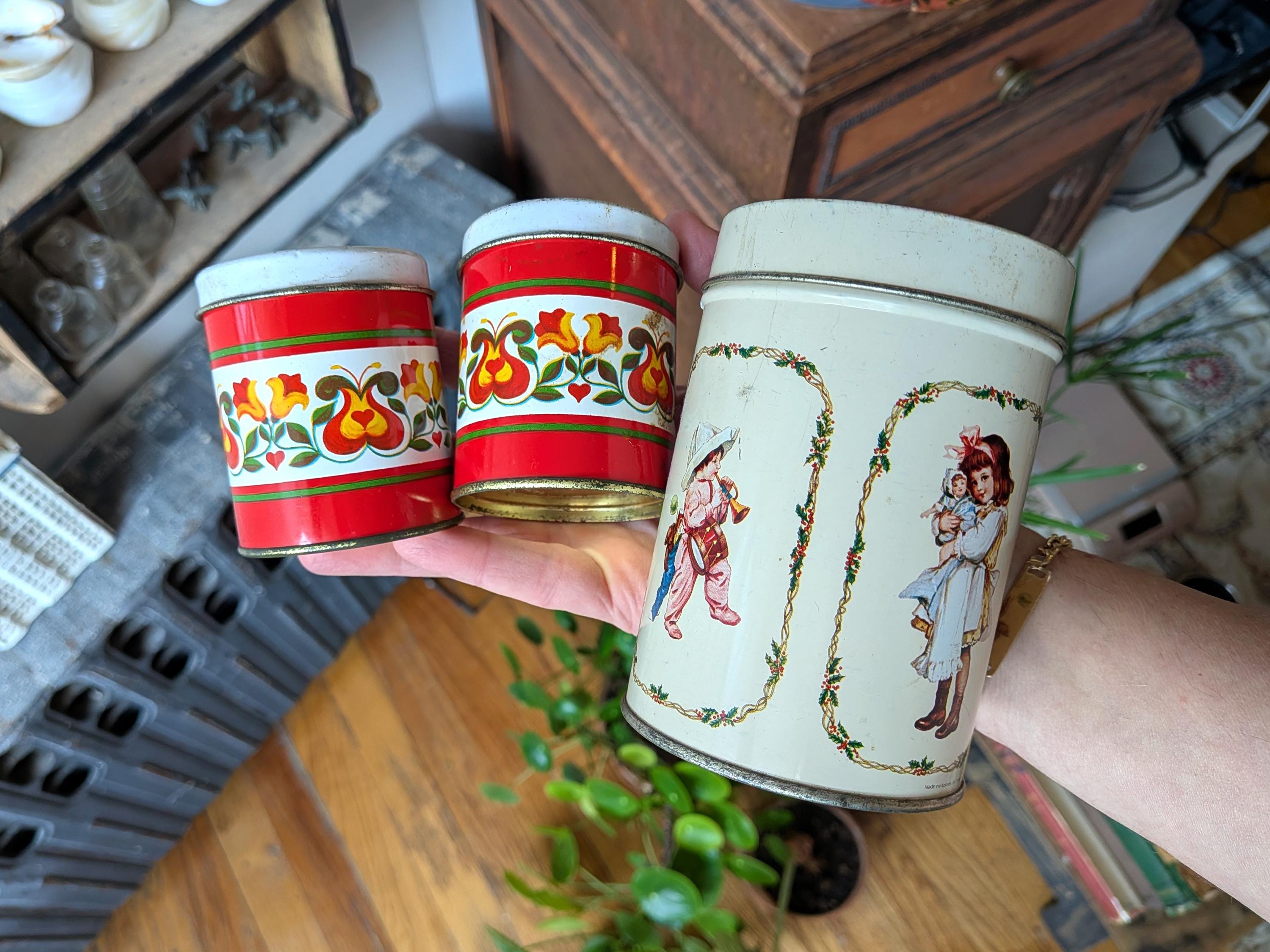 Spice Tin Vintage Round - Etsy