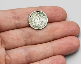 1944年 10センタボ・フィリピナス、750銀貨、フィリピンの通貨、旧世界