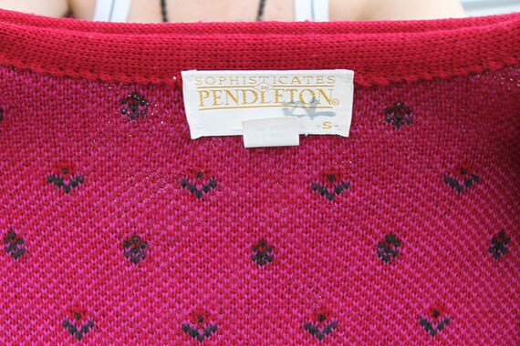 Green Red Wool Pendleton Cardigan With Asian Styl… - image 5