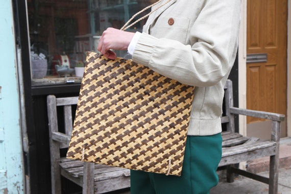 Woven Straw Shoulder Bag, Natural Wicker Eco Tote… - image 1