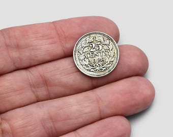 (再お値下げ)(1906年)オランダ25セント銀貨 1936年 アメリカ ワシントン クォーター ダラー 銀貨 25セント