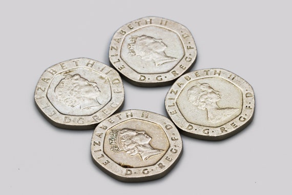 4 英国コインロット、20ペンス硬貨 1982年初発行、1987年、1996年