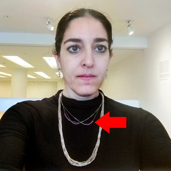 Liquid Silver Amethyst Three strands Necklace, Mu… - image 2