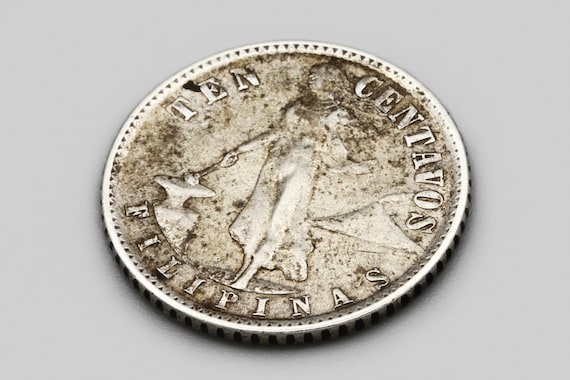 1944年 10センタボ・フィリピナス、750銀貨、フィリピンの通貨、旧世界