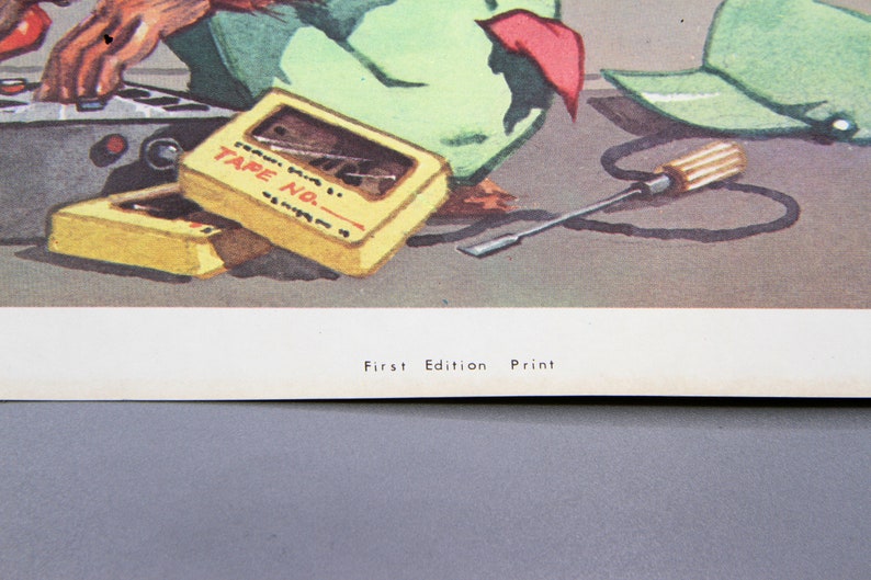 Retro Office Wall Decoration Funny Monkey Art Colorful Etsy