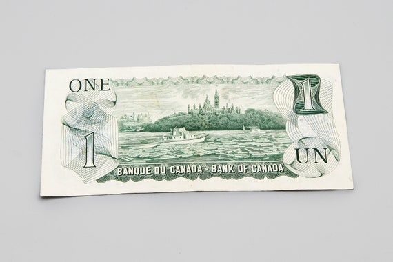 1973年カナダ1ドル紙幣、カナダ銀行エリザベス2世女王、1ドル紙幣