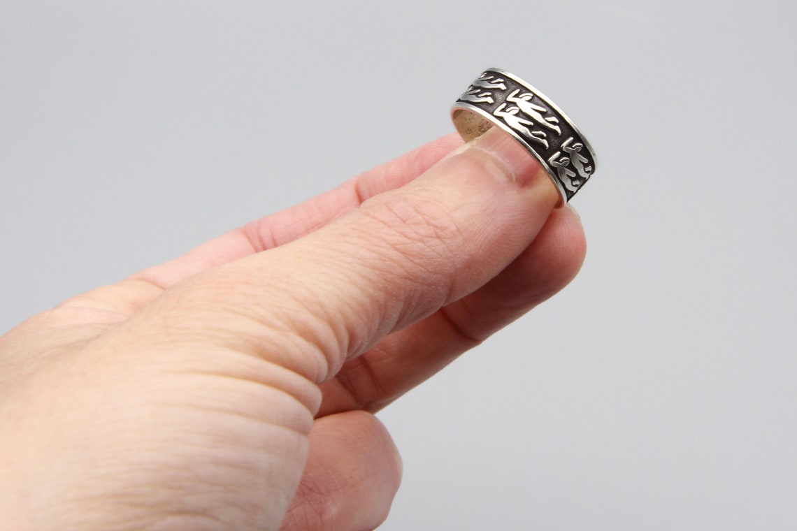 Swimmers Band Ring Size 9 925 Sterling Silver Storyteller Etsy