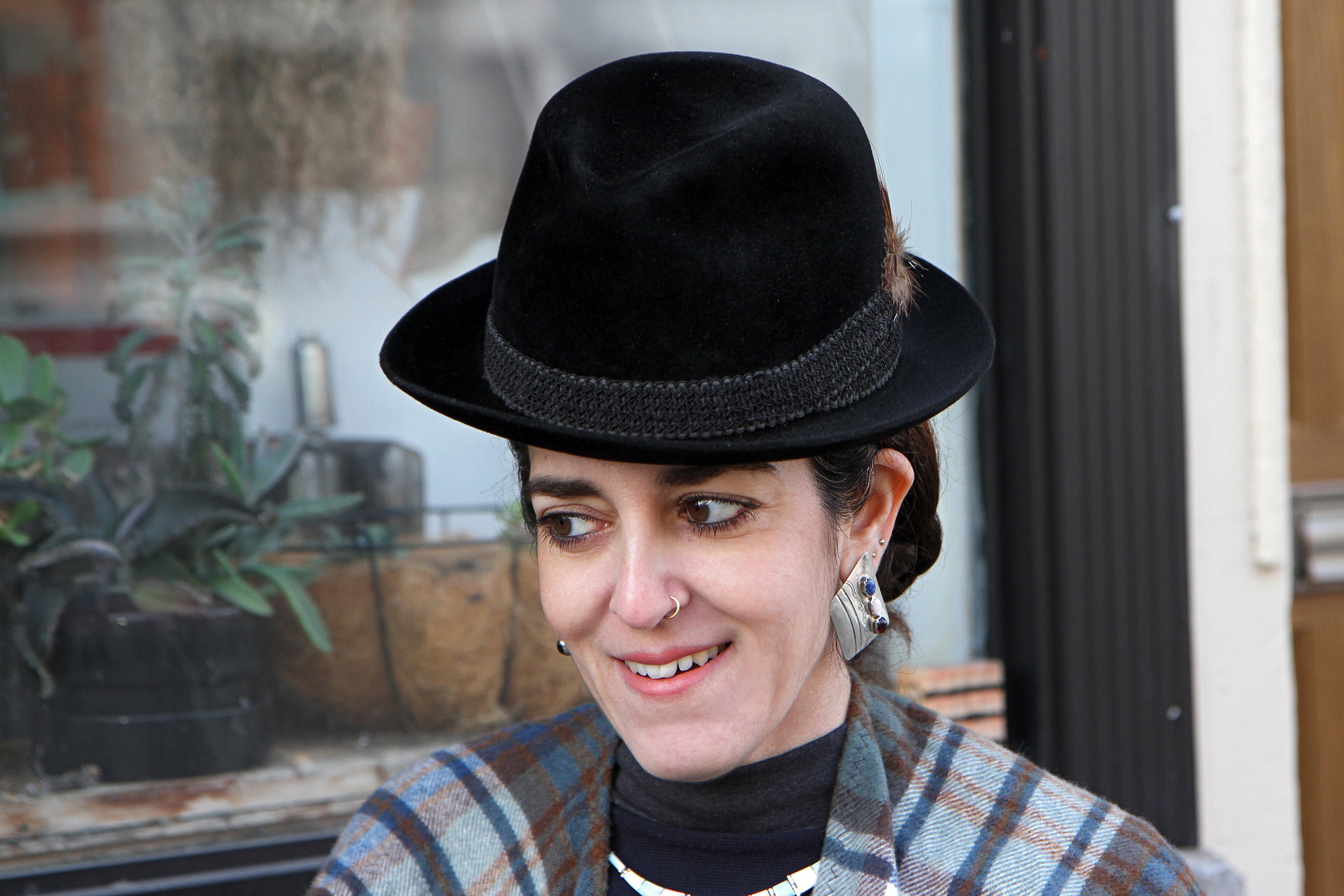 Vintage Dobbs New York Fifth Avenue Fedora Hat, Black Felt Vintage Dobbs New York Fifth Avenue Fedora Hat, Black Felt