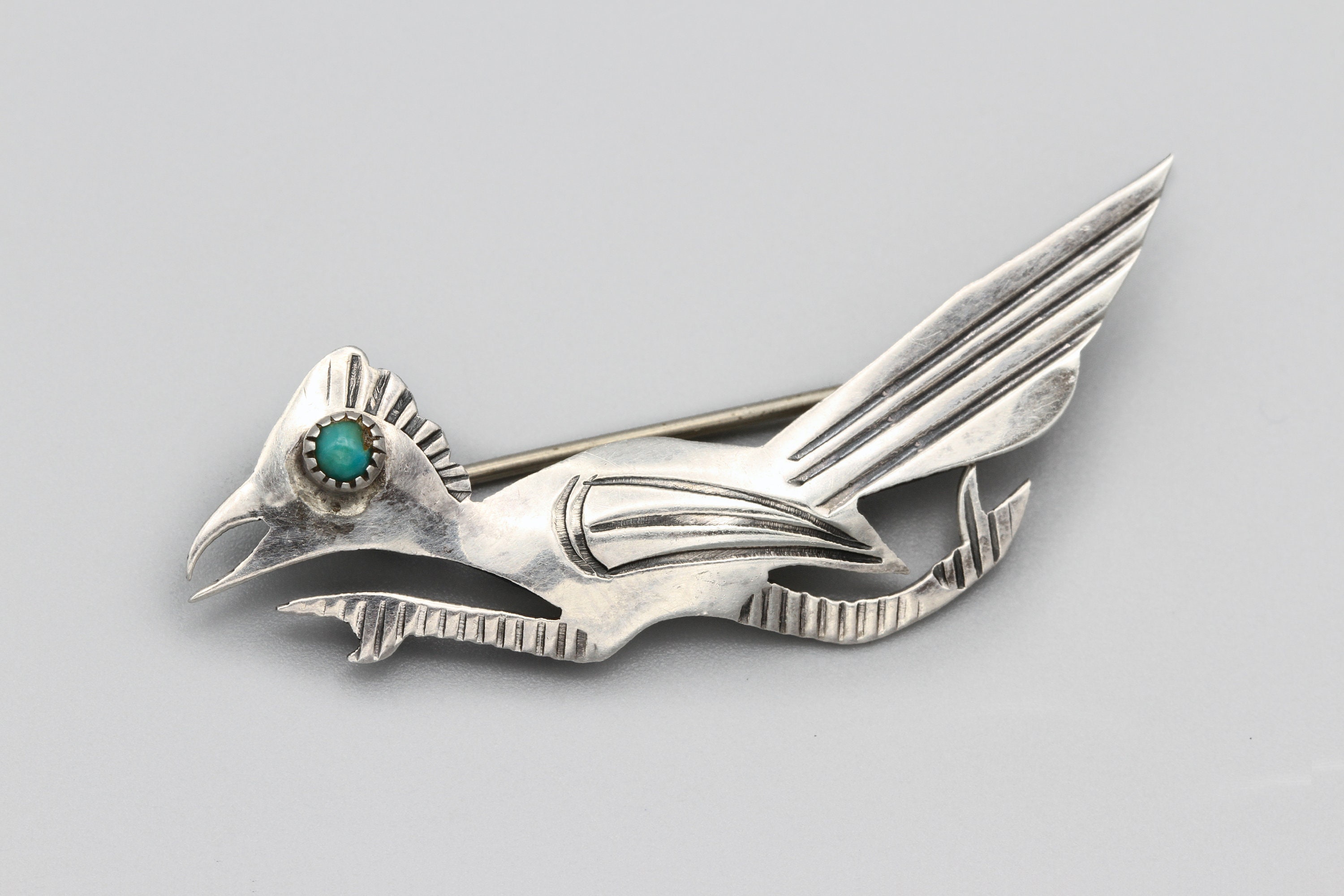 Navajo signed sterling turquoise brooch - Etsy 日本