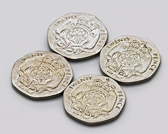 ヴィンテージプルーフ2ペンス硬貨：エリザベス女王、ジュエリー製作