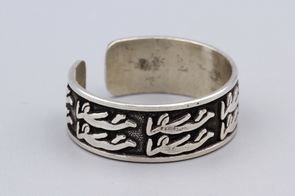 Swimmers Band Ring Size 9 925 Sterling Silver Storyteller Etsy