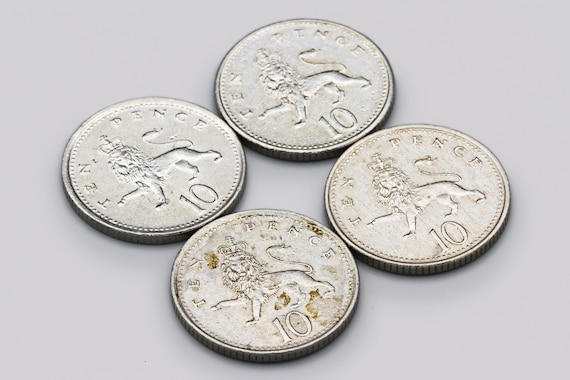 英国10ペンス硬貨セット、エリザベス2世時代、1992年～2001年 - Etsy 日本
