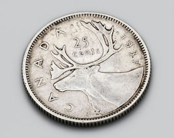 1949年カナダ銀貨25セント（ジョージ王） - Etsy 日本
