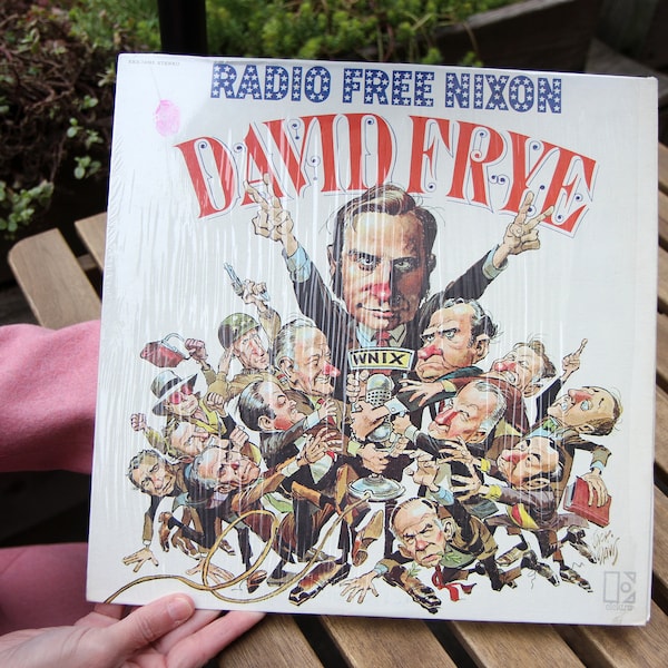 Radio Free Nixon von David Frye, 1971 Elektra 74085 Vinyl-LP-Aufzeichnungen NYC, USA Politische Satire Comedy Talkshow, Vintage 1970er Jahre Aufgezeichnete Audio