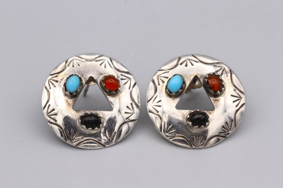 Signed RIMO Round Concho Studs, Southwestern Colo… - image 4