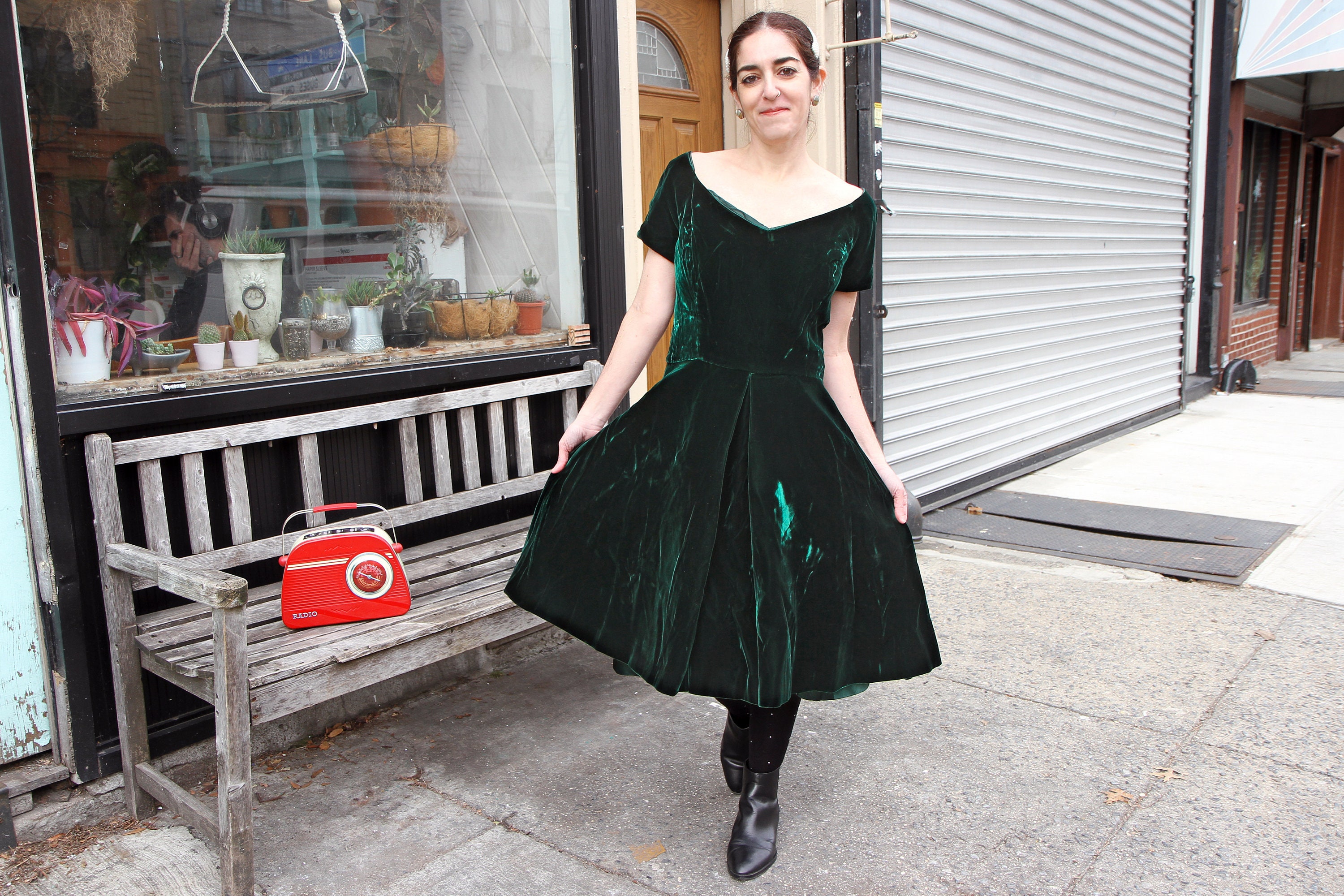 Victor Costa for Bergdorf Goodman Emerald Green Velvet Evening - Etsy  Finland
