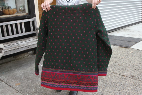 Green Red Wool Pendleton Cardigan With Asian Styl… - image 9