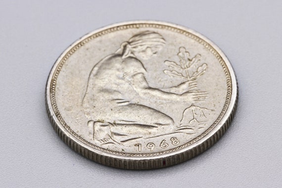 ドイツ 50ペニヒ硬貨 1968年、西ドイツの通貨、ユーロ導入以前の