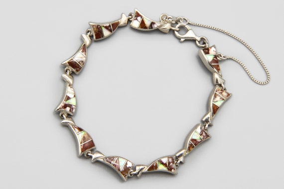 RARE Wild Horse Magnesite And Opal Bracelet, Ster… - image 1