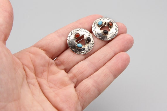 Signed RIMO Round Concho Studs, Southwestern Colo… - image 2