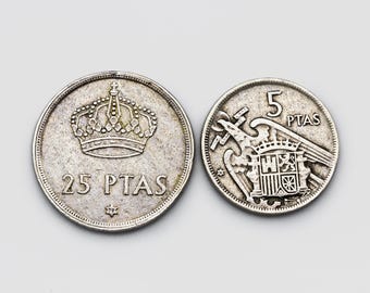 コイン コイン流通コイン スペイン 5 ペセタ 1957 スター 73 - Etsy 日本