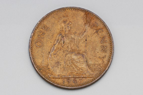 【美品】古銭 イギリス 1967年 1ペニー 銅貨 未使用に近い 古銭 イギリス 1967年 1ペニー 銅貨 準未使用 - メルカリ