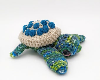 READY TO SHIP - Sea Turtle plush, sea turtle amigurumi, small sea turtle