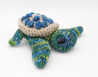 READY TO SHIP - Sea Turtle plush, sea turtle amigurumi, small sea turtle