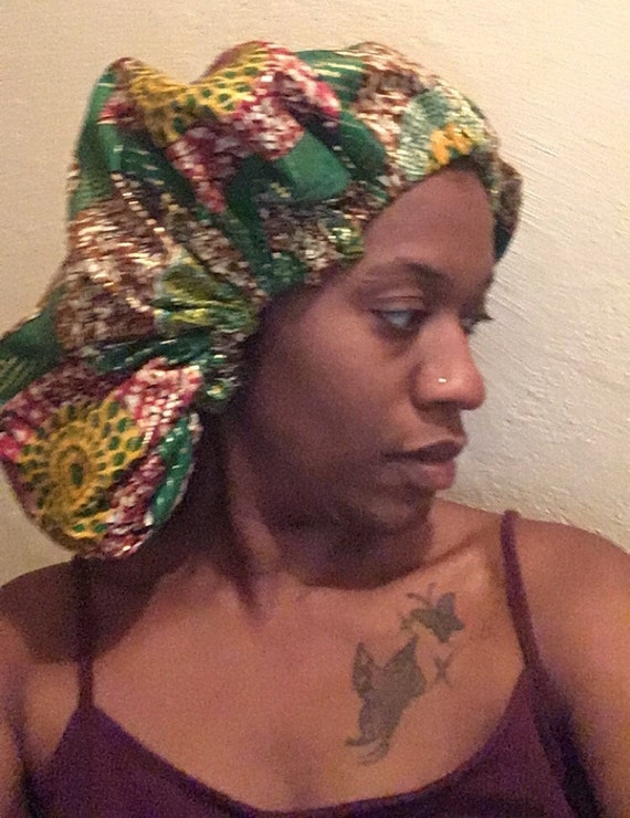 Satin Lined Ankara Loc Sleep Bonnet Bonnet For Natural Hair Etsy