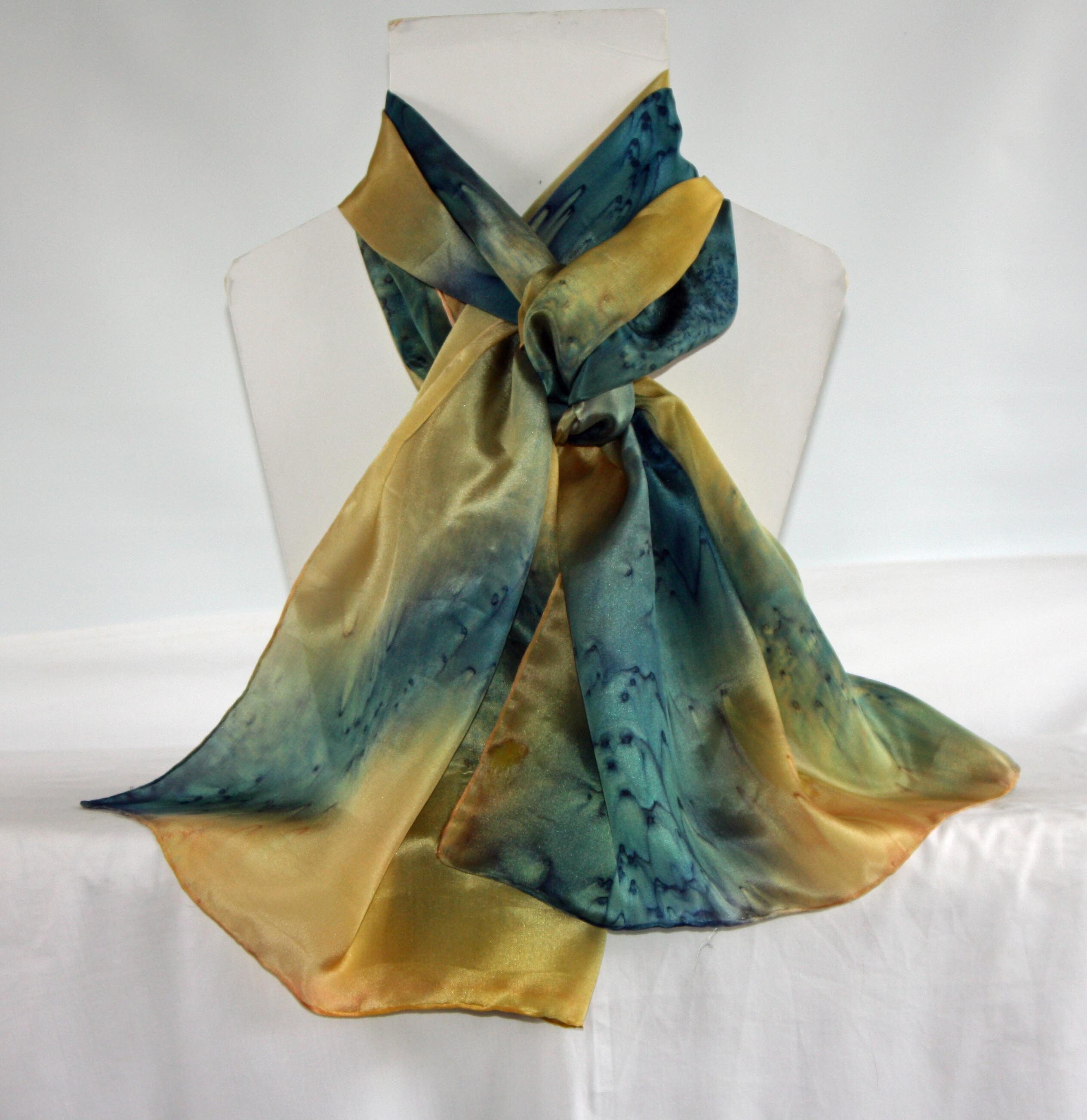 Navy blue 2024 and yellow scarf