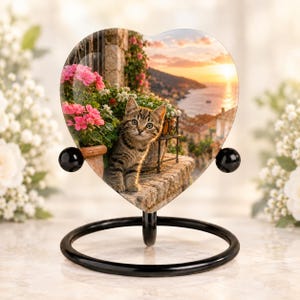 Small Kitten Urn For Ashes - Pet Memorial Keepsake Urns For Cat