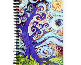 Windy Forest Natasha Bouchillon Art Spiral notebook