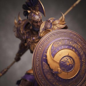 Valkyrie Warrior STL, Norse Shieldmaiden 3D Print Model, Fantasy RPG Valkyrie File