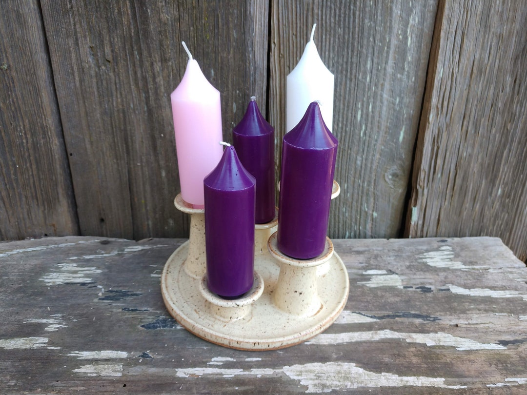 Advent Candelabra Pottery Candle Holder Etsy