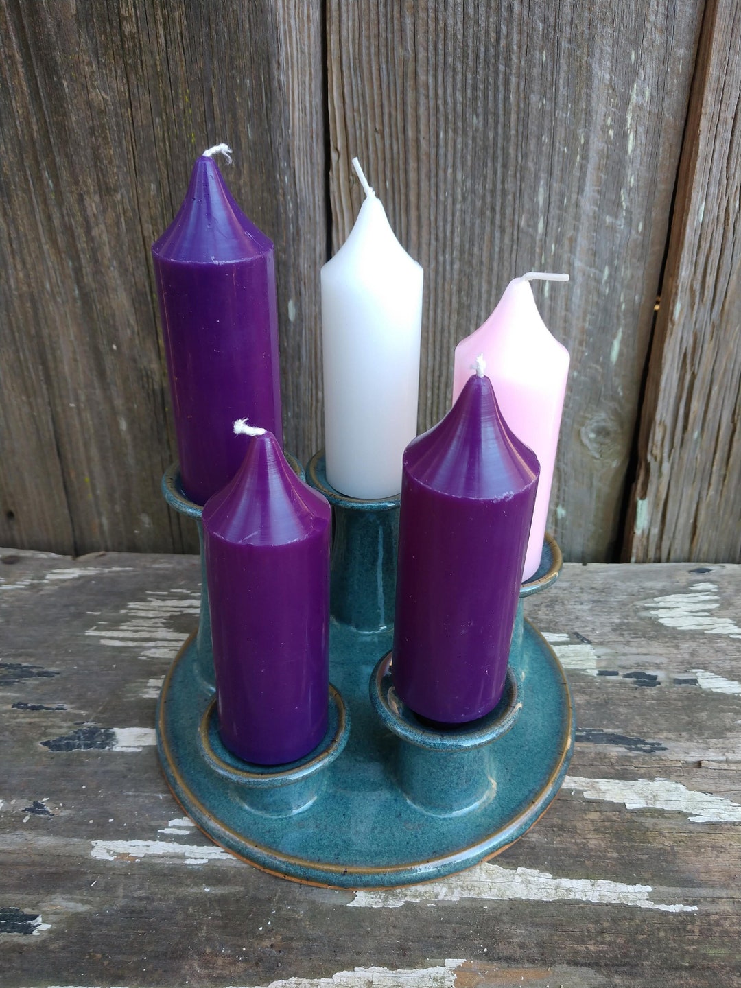 Advent Candelabra Pottery Candle Holder Etsy