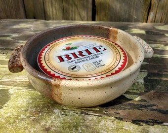 Pottery Brie Baker, Oven-Safe Cheese Dish