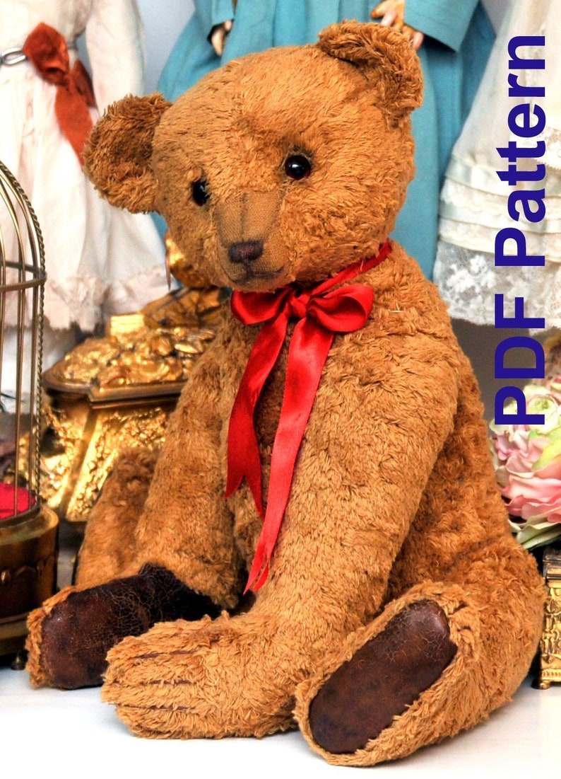 PDF Pattern Early Antique Teddy Bear Sewing E-pattern 18 | Etsy UK
