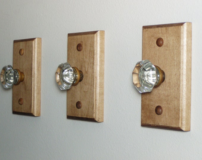 Vintage Glass Door Knob Coat Hook Etsy