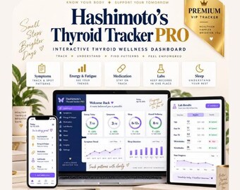 Hashimotos Thyroid Dashboard, Interactive TSH and Lab Timeline, Brain Fog, Medication and Doctor Visit Tracker Web App