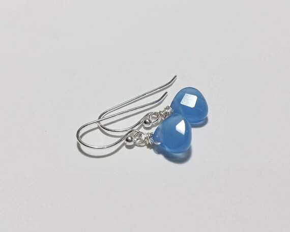 Colette Circle Stud Chalcedony Blue main image 0