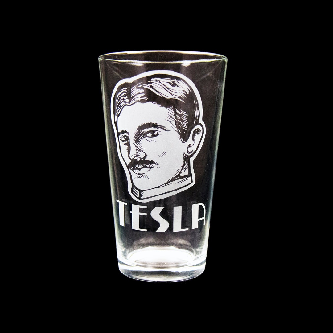 Nikola Tesla Beer Glass Dishwasher Safe Beer Glass Best Gift Etsy