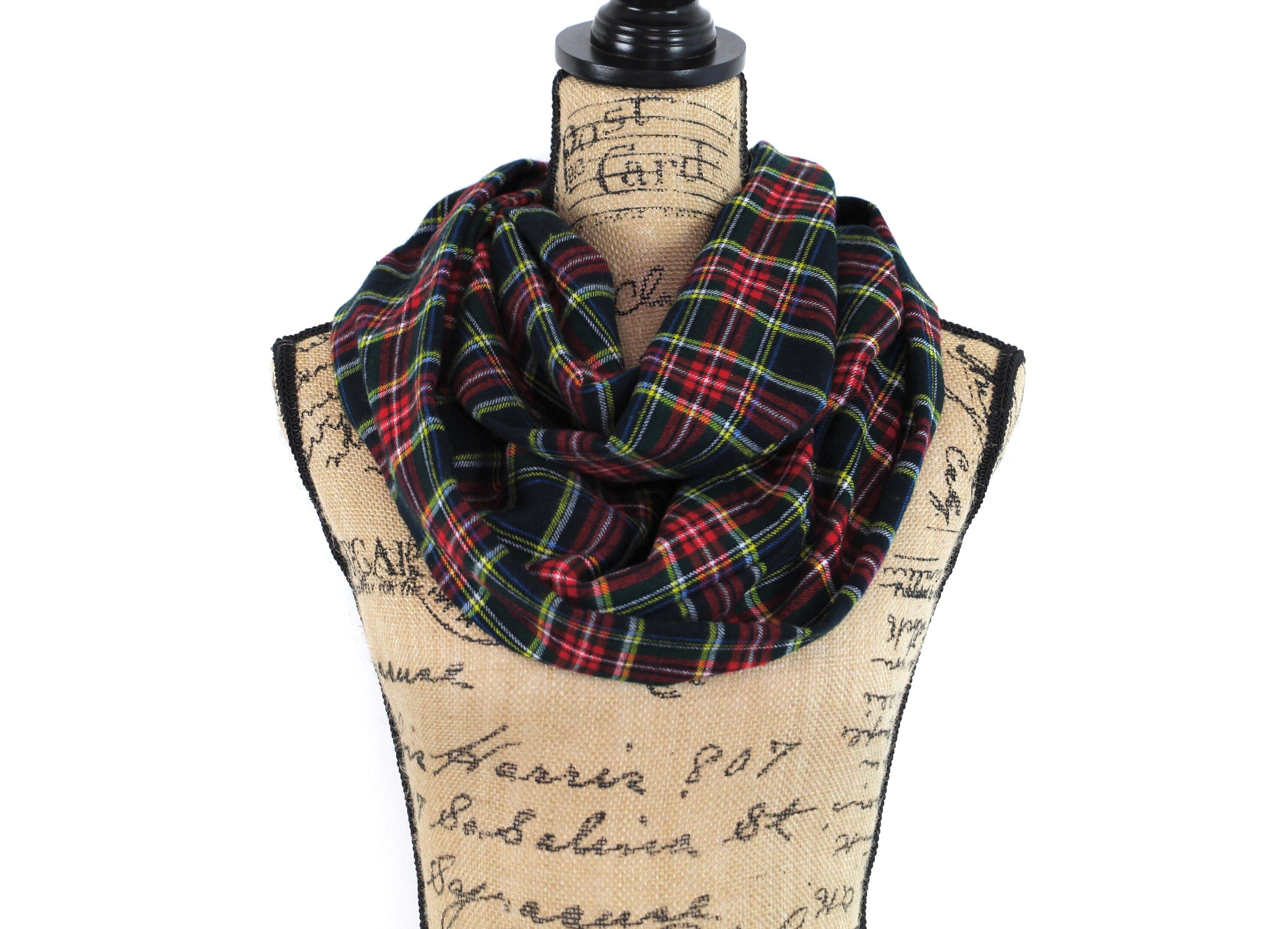 black stewart tartan scarf