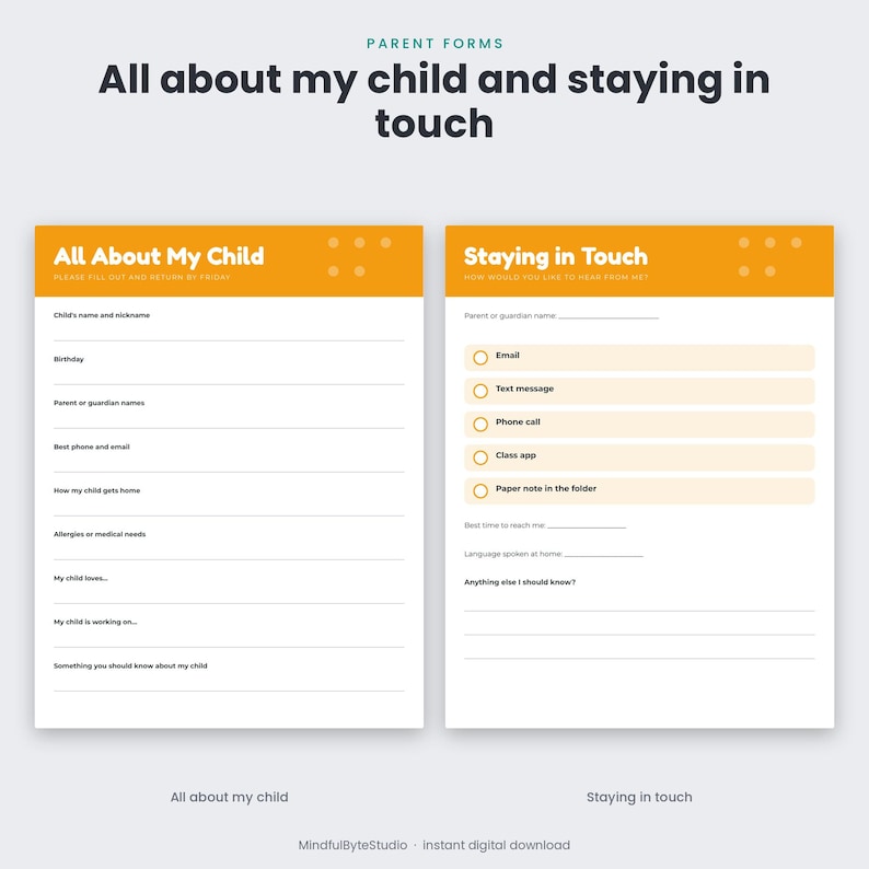 Editable Meet the Teacher Pack, Open House Forms, Back to School Night ...