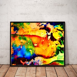abstract art print, psychedelic painting print, multicolor large wall art, contemporary art print, trippy art &quot;modern psychedelia 3&quot;
