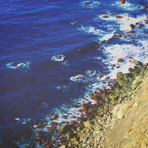 ocean photography print, coastal landscape art print, beach decor, blue wall art, coastal wall art, nature art print &quot;ultramarine coast&quot;