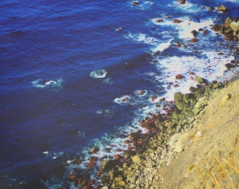 ocean photography print, coastal landscape art print, beach decor, blue wall art, coastal wall art, nature art print "ultramarine coast"