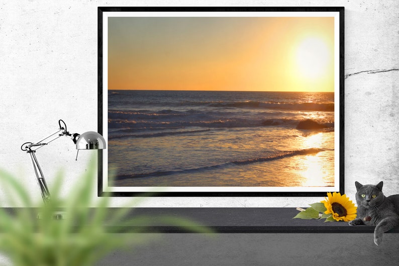 Ocean Photography Art Print / Coastal Sun Light California Etsy