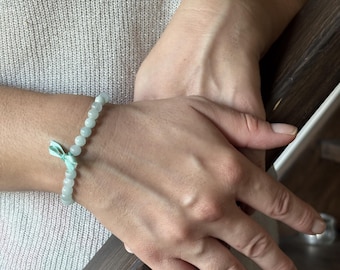 Bracelet aigue-marine | bracelet pierre naturelle | bijou sérénité | fait main