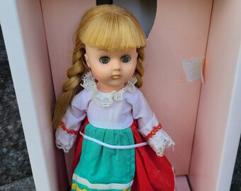 Vintage Ginny Doll 1980's Dutch Girl Ginny Doll Vogue Doll Ginny Doll Dutch Girl Doll Collectible Doll With Stand Sleep Eye Doll