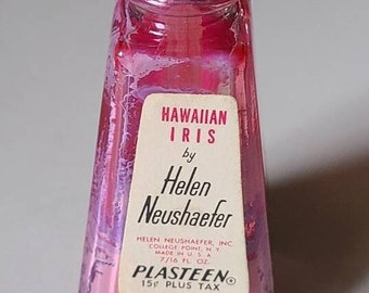 Vintage Helen Neushaefer Nail Polish Hawaiian Iris 1950's Nail Polish Vintage Pink Nail Polish Plasteen Nail Polish Vintage Manicure